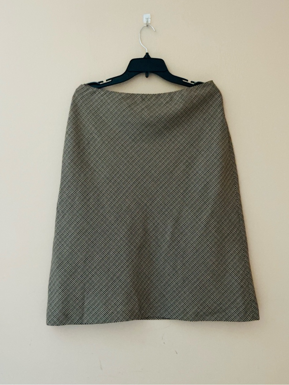 Studio 148 100% Wool Houndstooth A-Line Tweed Skirt